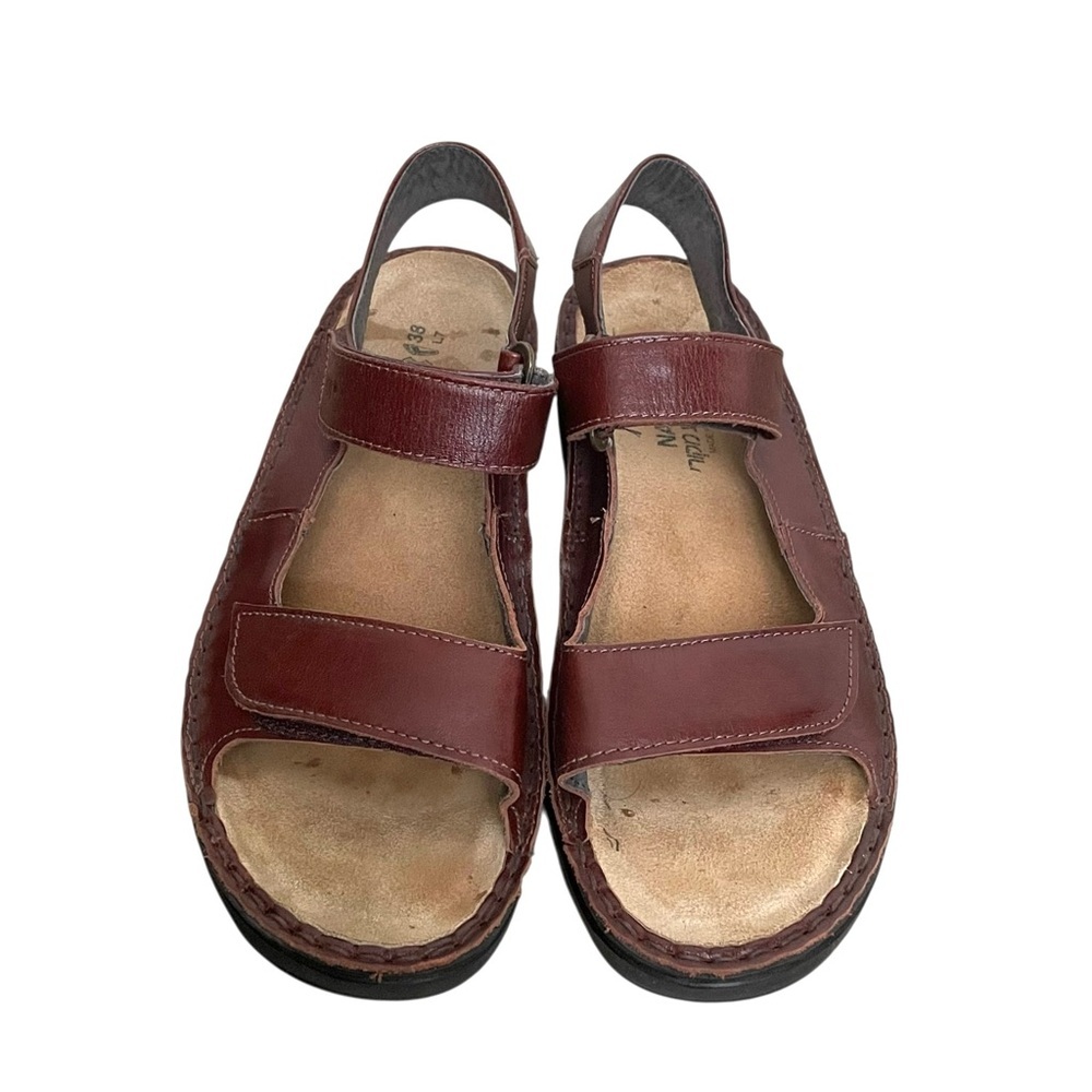 NAOT Israel Leather Strap Sandals Burgundy 38